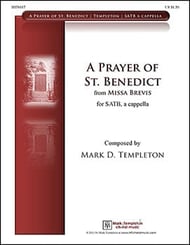 A Prayer of St. Benedict SATB choral sheet music cover Thumbnail